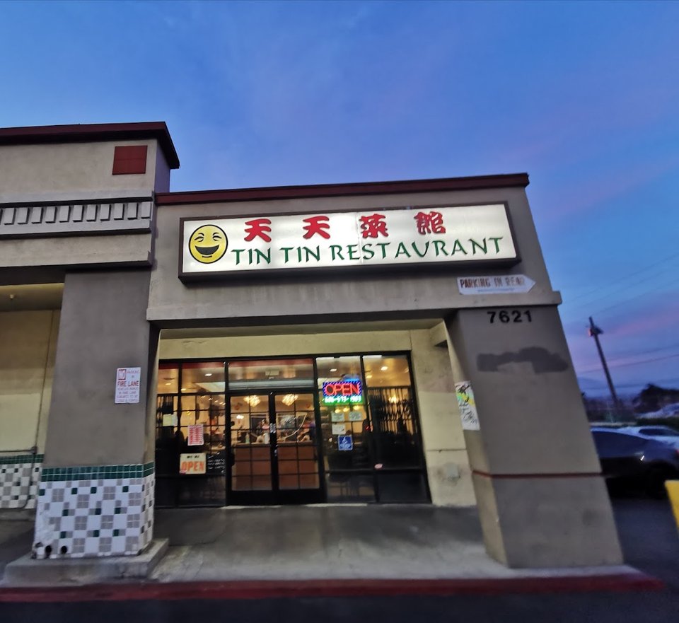 Tin Tin Restaurant storefront on Garvey Avenue