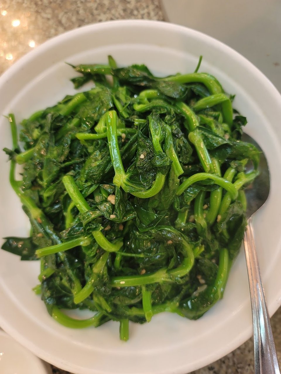 Garlic Sautéed Pea Leafes
